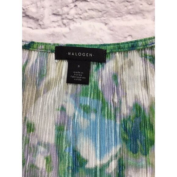 Halogen Wrap Blouse Womens Size Small Textured Short Sleeve V Neck Blouse - Picture 2 of 7